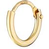NKlaus 585 ORO genuino 14 carati singolo UOMINI orecchino creolo a cerniera orecchino gioielli 9,0mm 1752