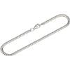 NKlaus Bracciale argento 925, catena a cordoncino di 19 cm, bracciale da uomo con taglio ovale 12620