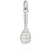 NKlaus catena ciondolo racchetta da tennis con palla argento 925 19x6mm argento ciondolo amuleto 10217