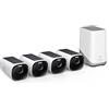 eufy Security eufyCam S330(eufyCam 3), telecamera wi-fi esternoi, telecamera pannello solare, risoluzione 4K, riflettore e visione notturna a colori, Nessun Costo Mensile, Kit di 4 telecamere