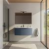 DEGHI Mobile bagno sospeso 100 cm blu oceano opaco con specchio - Jasmine