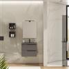DEGHI Mobile bagno sospeso 60 cm con lavabo integrato grigio opaco e specchio - Agave Plus Color