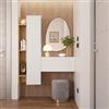 DEGHI Mobile ingresso sospeso reversibile 116x138h cm cadiz e bianco lucido - Clary