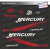 Adesivi motore marino fuoribordo Mercury 40 cv LIGHTNING XR barca stickers
