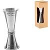The Bars Misurino Jigger per Cocktail, Acciaio Inox, 15/45 ml, Made in Italy