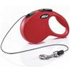 Flexi New Classic Guinzaglio Rosso con Corda 3m - XS