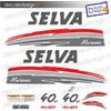 Adesivi motore marino fuoribordo Selva Murena 40 cv 16v xsr stickers