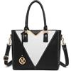 Miss Lulu Borsa Tote Donna Grande, Borse firmate PU Pelle Tracolla a Forma di V, Ampia e Pratica per Viaggio, Università e Lavoro Nero