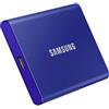 Samsung SSD 2,5 Portatile Esterno Samsung MU-PC2T0H/WW Portable T7 Blue 2TB, USBC 3.1