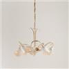 Be-Light Lampadario Classico Arte Povera 5 Luci Ferro Battuto Avorio e Oro Serie Cestino