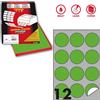 MARKIN Etichetta adesiva R/310 verde fluo 100fg A4 tonda Ø60mm (12et/fg) Markin
