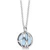 Engelsrufer Collana da donna in argento sterling con ciondolo a forma di sfera e pietra potente, chiusura a moschettone, regolabile in tre lunghezze, senza nichel, 50 cm, Argento sterling, Agata