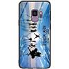 Yoedge Samsung Galaxy S9 Cover, [Ultra Sottile] Antiurto con Modello Disegni Custodia in Vetro Temperato [Morbido TPU Bordo in Silicone] Bumper Case Protettiva per Samsung Galaxy S9 (Cielo Blu)