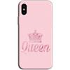 Mixroom - Cover Custodia Back Case in TPU Silicone Morbido per Apple iPhone XS Max Fantasia Queen Pink Rosa M736