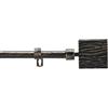 Douceur d'Intérieur, asta allungabile in kit completo (120 < 210 cm) Tempo, nero/oro, patinato