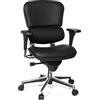 HJH Office Sedia direzionale ERGOHUMAN BASE sedia da ufficio ergonomica con equipaggiamento completo, pelle nera, 652985