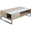 AC Design Furniture Tavolino da caffè Nikolaj, misure: 110 x 60 x 35 cm (larghezza x lunghezza x altezza) effetto rovere, marrone