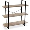 VERSA Helsinki Mobile per Il Soggiorno, Mobile Ausiliario per la Sala da Pranzo, Scaffalature per Organizzazione con 3 Ripiani, (al x L x An) 104 x 100 x 33 cm, Legno e Metallo, Colore Marrone