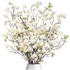 Dremisland 4 Pezzi Fiori Artificiali di Ciliegio Rami Bianco Fiori Finti 100cm Lungo Steli Seta del Faux floreale Piante Fasci Rami Decorazione per Casa Vaso Bouquet da Sposa Partito Tavola