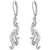 OHAYOO Fenice orecchini in argento sterling 925 rising phoenix pendente, orecchini fenice, orecchini da donna, gioielli animali, regali per donne e ragazze, Argento