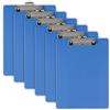 Officemate Portablocco in plastica, formato lettera, blu artico, confezione da 6 (83088)