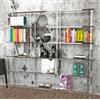 Petrozzi Libreria Ghost 200 in Plexiglass in 17 Colori - ASTA: ASTA TONDA - COLORE RIPIANI: Grigio Fume'