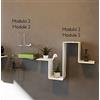Petrozzi Up & Down Due Mensole Modulo 2 in Plexiglass in 18 Colori - Colore: Trasparente