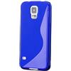 iCues Custodia Compatibile con Samsung Galaxy S5 Neo & S5 | S-Line TPU Blu | protettore Foglio Trasparente della Cassa Coperchio [Screen Protector Compreso] Cover Case Tasca Borsa