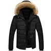 Kobilee Giacca Parka Uomo Invernale Taglie Forti in Pile Cappotto con Cappuccio Zip Lungo Giubbotto Invernale Vintage Imbottito Parka Elegante Caldo Giaccone Piumino Giacca Invernale Antivento
