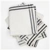 LivinEase Set Strofinacci da Cucina in Cotone - Asciugamani da Cucina in Cotone - Stracci da Cucina Super Assorbenti - Certificato Oeko-Tex (Bianco Nero, 30x30 cm (Pack of 6))
