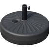 Outsunny Base per Ombrellone da Giardino con Palo Centrale Φ3.8cm e 4.8cm, HDPE Nero|Aosom