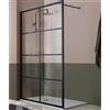 Colacril Parete Walk In H200 Anticalcare 8mm Trasparente Con Telaio A Finestra