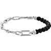 THOMAS SABO Bracciale da uomo in argento sterling 925 annerito, lunghezza 19 cm, A2088-507-11-L19V, 19 cm, Argento sterling, Nessuna pietra preziosa