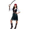 SMIFFYS Costume Mozzo dei pirati, Azzurro, con camicia, gilet finto, gonna, cintura e bandana Halloween