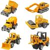 Generic Set Cars Macchinine per Bambini 6PZ Veicoli da Costruzione Kit Macchine Giocattolo Piccole in Metallo. escavatore giocattolo