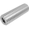 SECCARO Grano SECCARO con punta conica M5 x 16 mm, acciaio inox V2A VA A2, DIN 913 / ISO 4026, esagono incassato, 20 pezzi