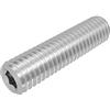 SECCARO Grano SECCARO con punta conica M5 x 20 mm, acciaio inox V2A VA A2, DIN 913 / ISO 4026, esagono incassato, 20 pezzi