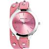 Excellanc Orologio Donna al quarzo Excellanc display Analogico cinturino Pelle Rosa e quadrante Rosa 199225600001