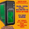 Laser PC Workstation Server Intel Dual Xeon E5-2649 RAM64GB 2xSSD512GB Ati R7-360 4xHDMI