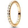 PANDORA ME Anello Pyramids placcato in oro 14k con zirconia cubica trasparente, 58