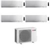 Mitsubishi Climatizzatore Quadri Split Kirigamine Zen MSZ-EF Silver 9+9+9+9 con MXZ-4F72VF Inverter R32 WiFi Classe A++ ,