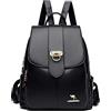 Aixcami Zaino Donna da Viaggio Zaini Casual per Ragazze Daypack (Nero)