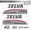 Adesivi motore marino fuoribordo Selva barracuda 40 cv gommone barca stickers