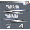 Adesivi calandra motore marino fuoribordo Yamaha 4 cv F4 gommone barca