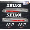 Adesivi motore marino fuoribordo Selva white shark 150 cv gommone barca stickers