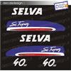 Adesivi motore marino fuoribordo Selva san tropez 40 cv gommone barca stickers