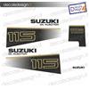 Adesivi motore marino fuoribordo Suzuki dt 115 cv gommone barca stickers