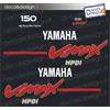 Adesivi motore marino fuoribordo Yamaha 150 cv HPDI Vmax gommone barca stickers
