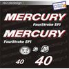 Adesivi motore marino fuoribordo mercury 40 cv four stroke EFI barca stickers