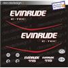 Adesivi motore marino fuoribordo Evinrude 115 cv E-TEC gommone barca